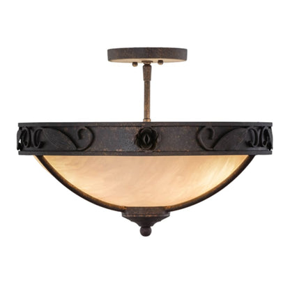 Meyda Tiffany Arabesque 3 Light 17" Wide Semi-Flush Bowl Ceiling Fixture