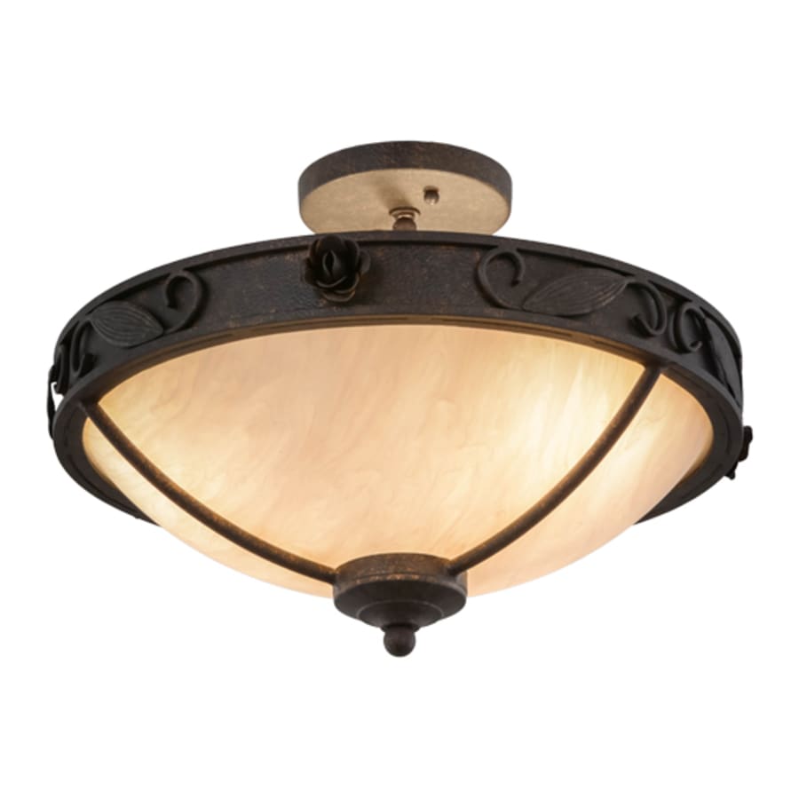 Meyda Tiffany Arabesque 3 Light 17" Wide Semi-Flush Bowl Ceiling Fixture