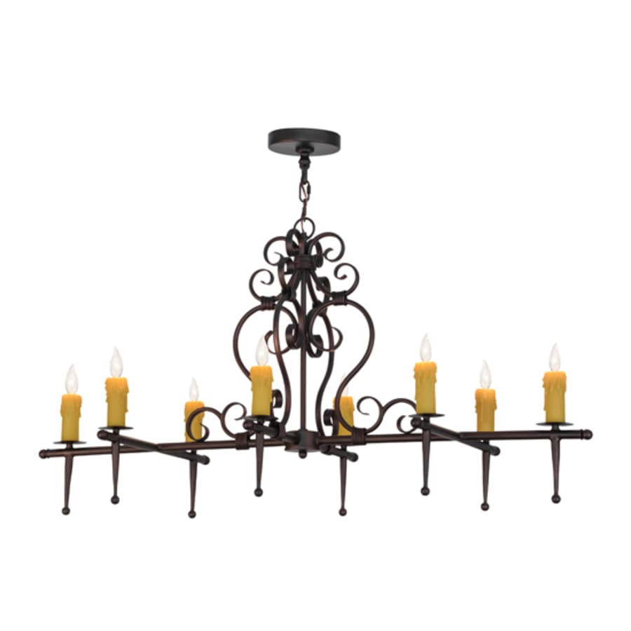 Meyda Tiffany Monica 8 Light 48" Wide Taper Candle Linear Chandelier