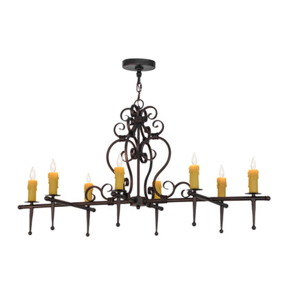 Meyda Tiffany Monica 8 Light 48" Wide Taper Candle Linear Chandelier