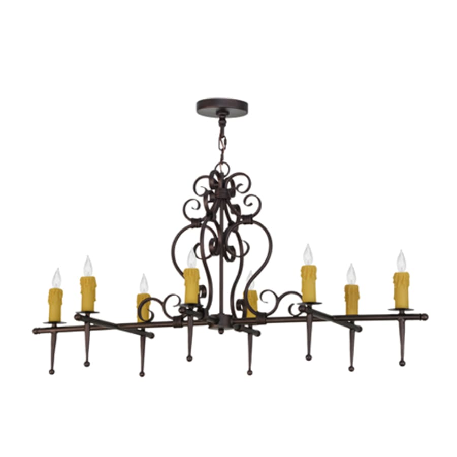 Meyda Tiffany Monica 8 Light 48" Wide Taper Candle Linear Chandelier