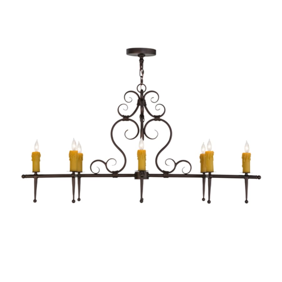 Meyda Tiffany Monica 8 Light 48" Wide Taper Candle Linear Chandelier