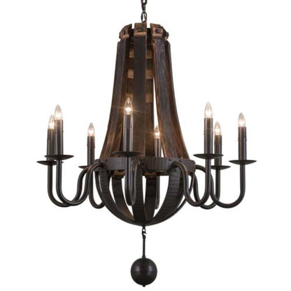 Meyda Tiffany Barrel Stave 8 Light 36" Wide Taper Candle Style Chandelier