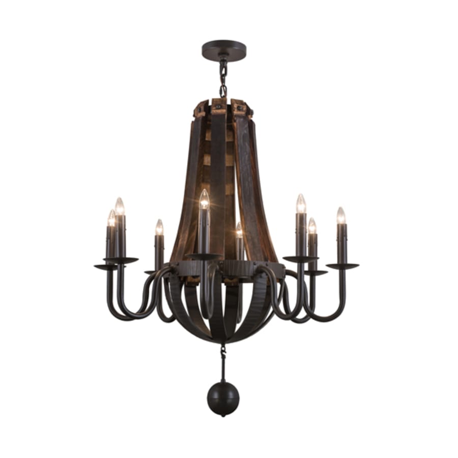 Meyda Tiffany Barrel Stave 8 Light 36" Wide Taper Candle Style Chandelier