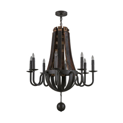 Meyda Tiffany Barrel Stave 8 Light 36" Wide Taper Candle Style Chandelier