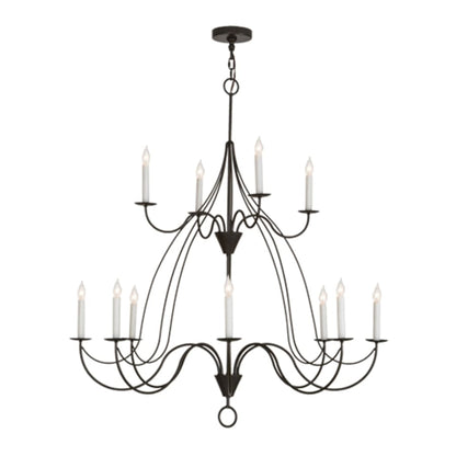 Meyda Tiffany Polonaise 12 Light 48" Wide Taper Candle Style Chandelier