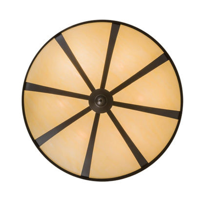 Meyda Tiffany Urban 6 Light 36" Wide Semi-Flush Bowl Ceiling Fixture - Timeless Bronze Finish