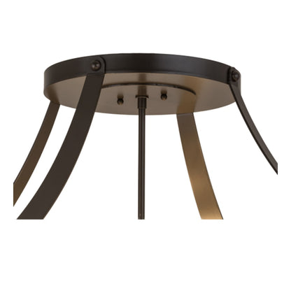 Meyda Tiffany Urban 6 Light 36" Wide Semi-Flush Bowl Ceiling Fixture - Timeless Bronze Finish