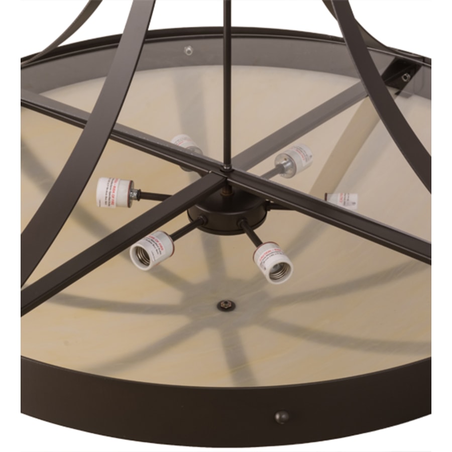 Meyda Tiffany Urban 6 Light 36" Wide Semi-Flush Bowl Ceiling Fixture - Timeless Bronze Finish