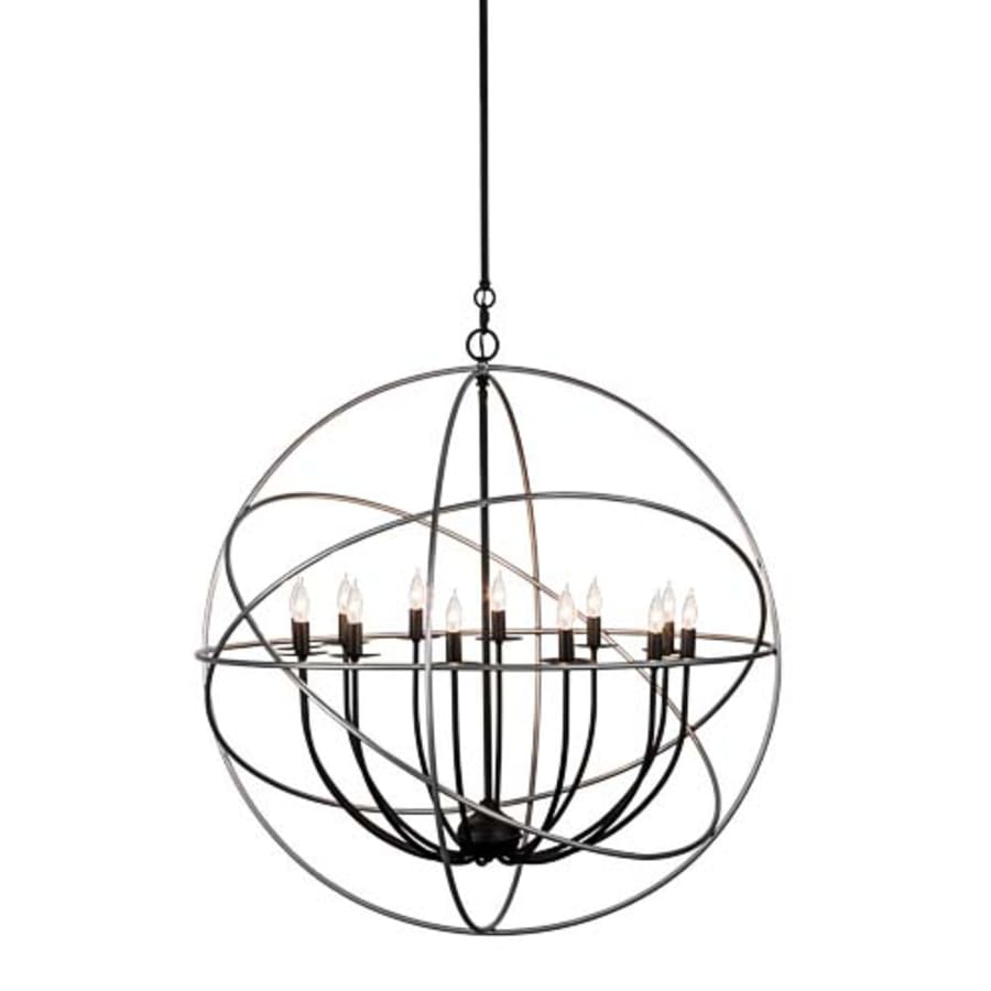 Meyda Tiffany Atom Enerjisi 12 Light 36" Wide Taper Candle Globe Chandelier