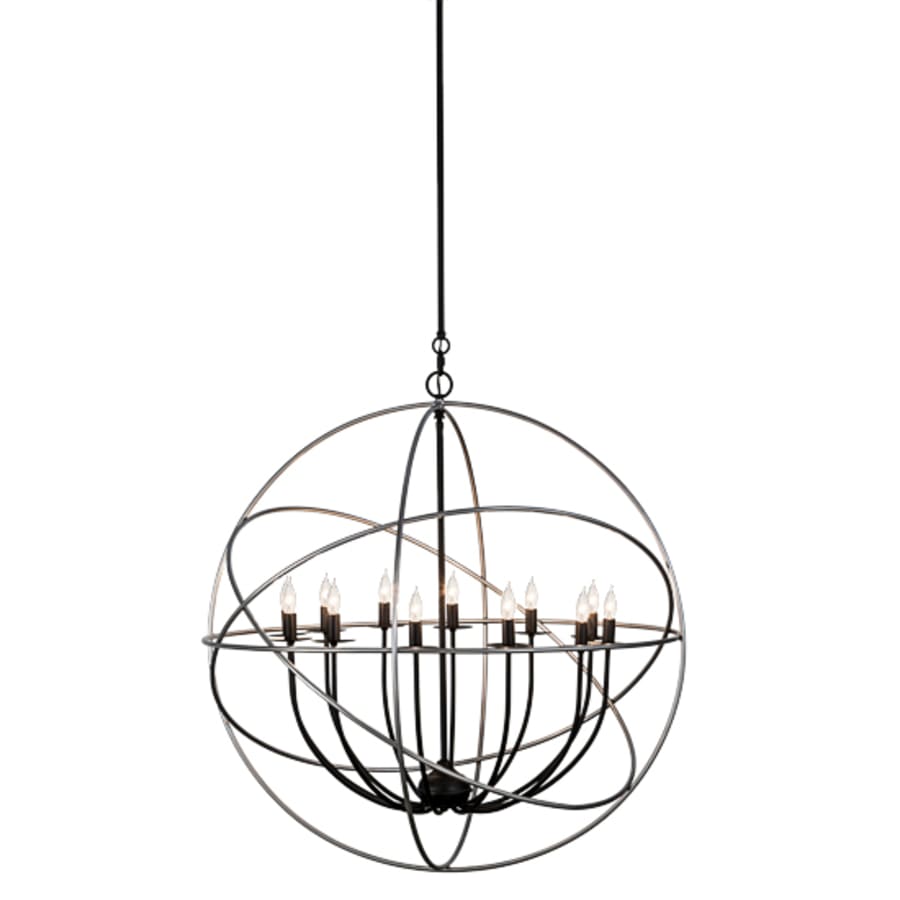 Meyda Tiffany Atom Enerjisi 12 Light 36" Wide Taper Candle Globe Chandelier