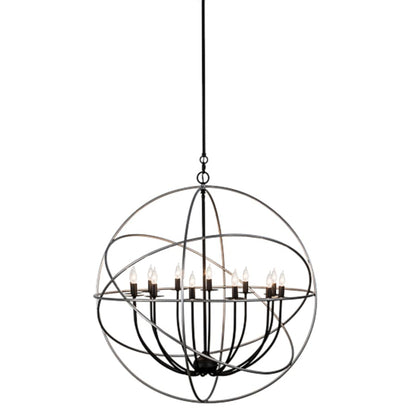 Meyda Tiffany Atom Enerjisi 12 Light 36" Wide Taper Candle Globe Chandelier