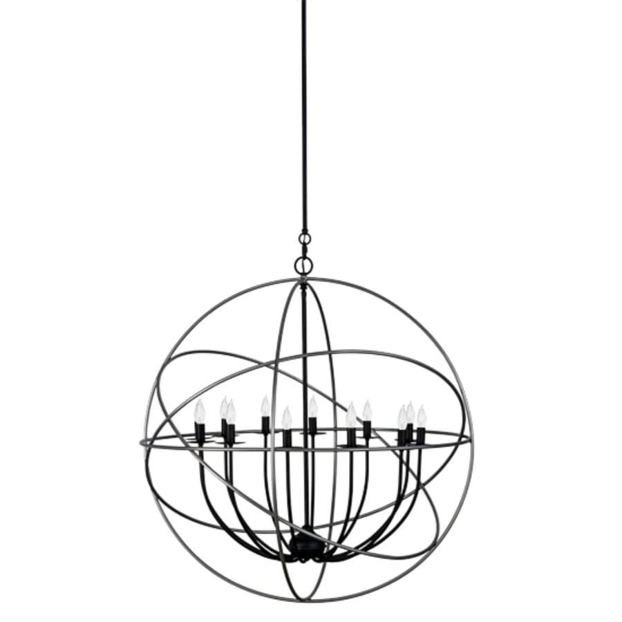 Meyda Tiffany Atom Enerjisi 12 Light 36" Wide Taper Candle Globe Chandelier