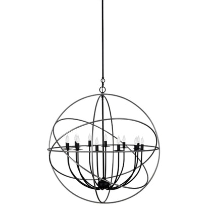 Meyda Tiffany Atom Enerjisi 12 Light 36" Wide Taper Candle Globe Chandelier