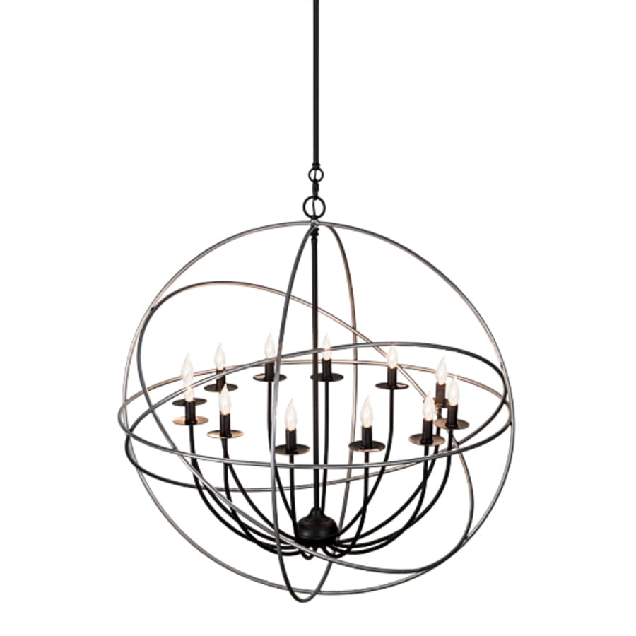 Meyda Tiffany Atom Enerjisi 12 Light 36" Wide Taper Candle Globe Chandelier