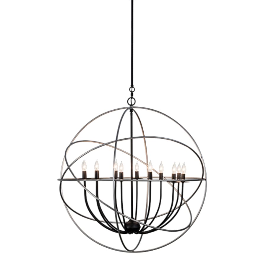 Meyda Tiffany Atom Enerjisi 12 Light 36" Wide Taper Candle Globe Chandelier