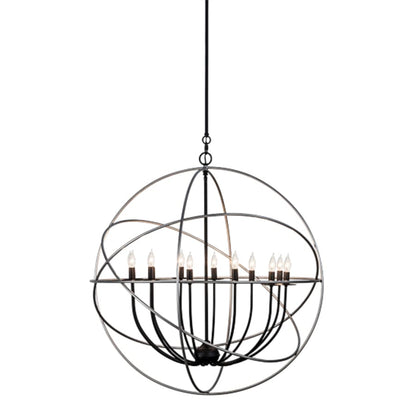 Meyda Tiffany Atom Enerjisi 12 Light 36" Wide Taper Candle Globe Chandelier