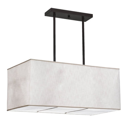 Meyda Tiffany Quadrato 4 Light 42" Wide Linear Pendant