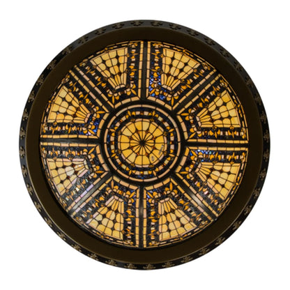Meyda Tiffany Fleur-de-lis 4 Light 29" Wide Semi-Flush Bowl Ceiling Fixture