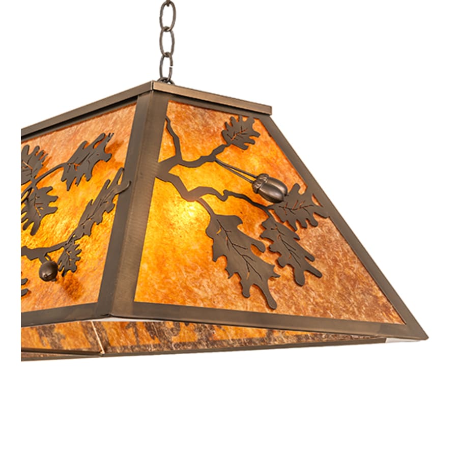 Meyda Tiffany Oak Leaf and Acorn 9 Light 54" Wide Linear Pendant