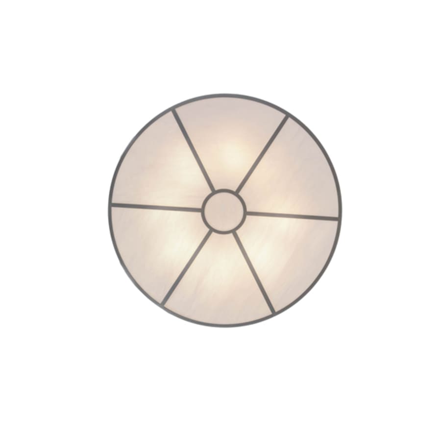Meyda Tiffany Cilindro 8 Light 48" Wide Flush Mount Drum Ceiling Fixture with White Shade - Nickel Finish