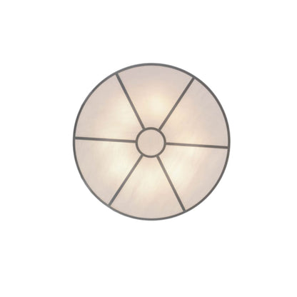 Meyda Tiffany Cilindro 8 Light 48" Wide Flush Mount Drum Ceiling Fixture with White Shade - Nickel Finish