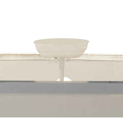 Meyda Tiffany Cilindro 8 Light 48" Wide Flush Mount Drum Ceiling Fixture with White Shade - Nickel Finish