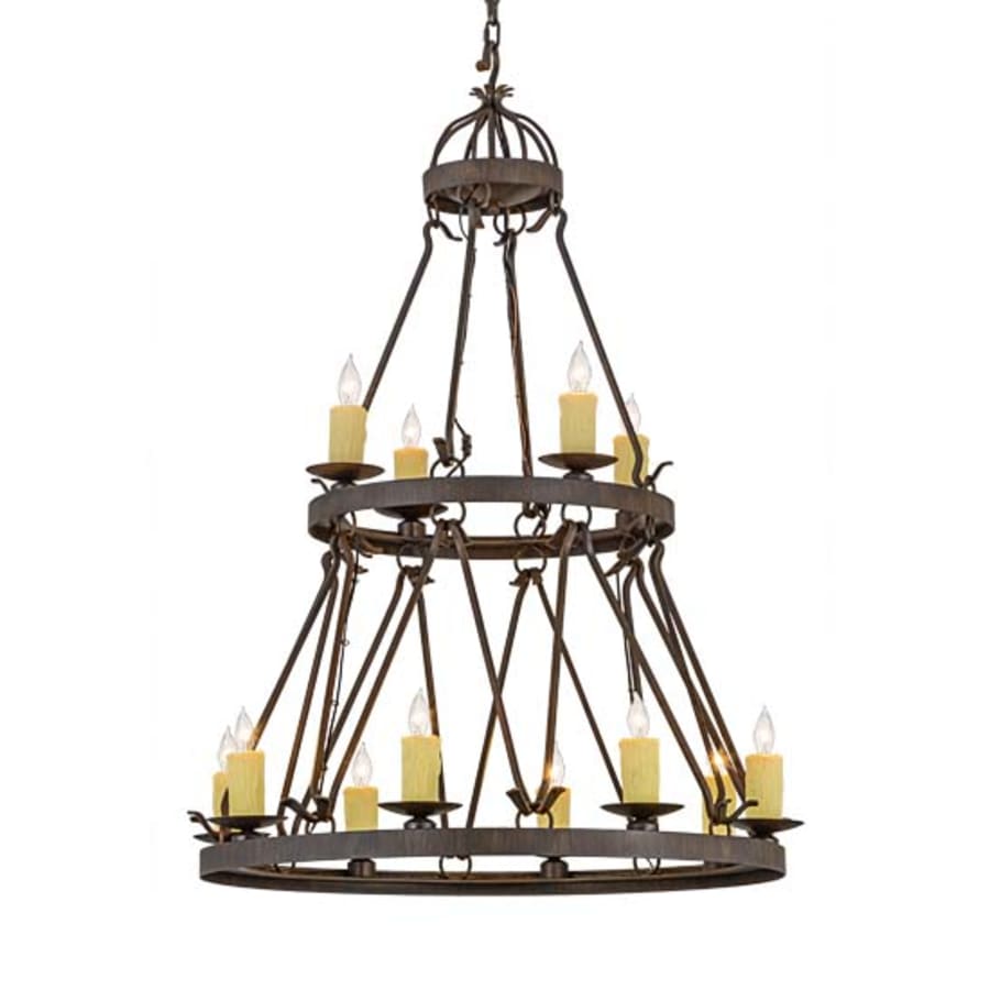 Meyda Tiffany Lakeshore 12 Light 36" Wide Taper Candle Style Chandelier