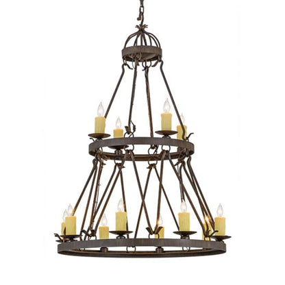 Meyda Tiffany Lakeshore 12 Light 36" Wide Taper Candle Style Chandelier