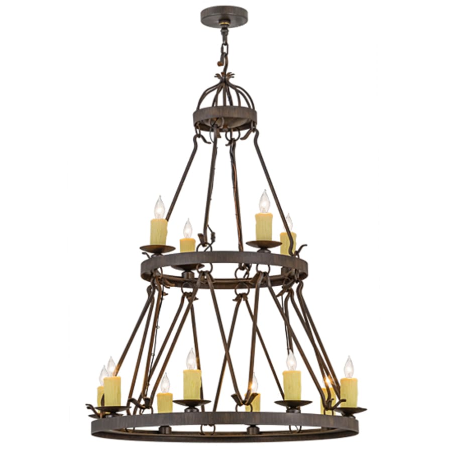 Meyda Tiffany Lakeshore 12 Light 36" Wide Taper Candle Style Chandelier