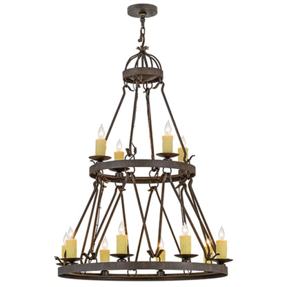 Meyda Tiffany Lakeshore 12 Light 36" Wide Taper Candle Style Chandelier