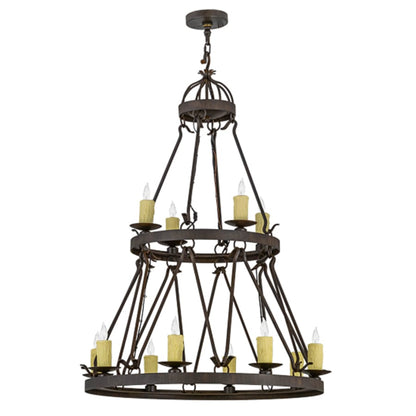 Meyda Tiffany Lakeshore 12 Light 36" Wide Taper Candle Style Chandelier