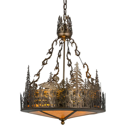 Meyda Tiffany Loon 4 Light 22" Wide Pendant