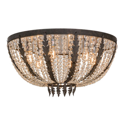 Meyda Tiffany Chrisanne 6 Light 32" Wide Flush Mount Bowl Ceiling Fixture