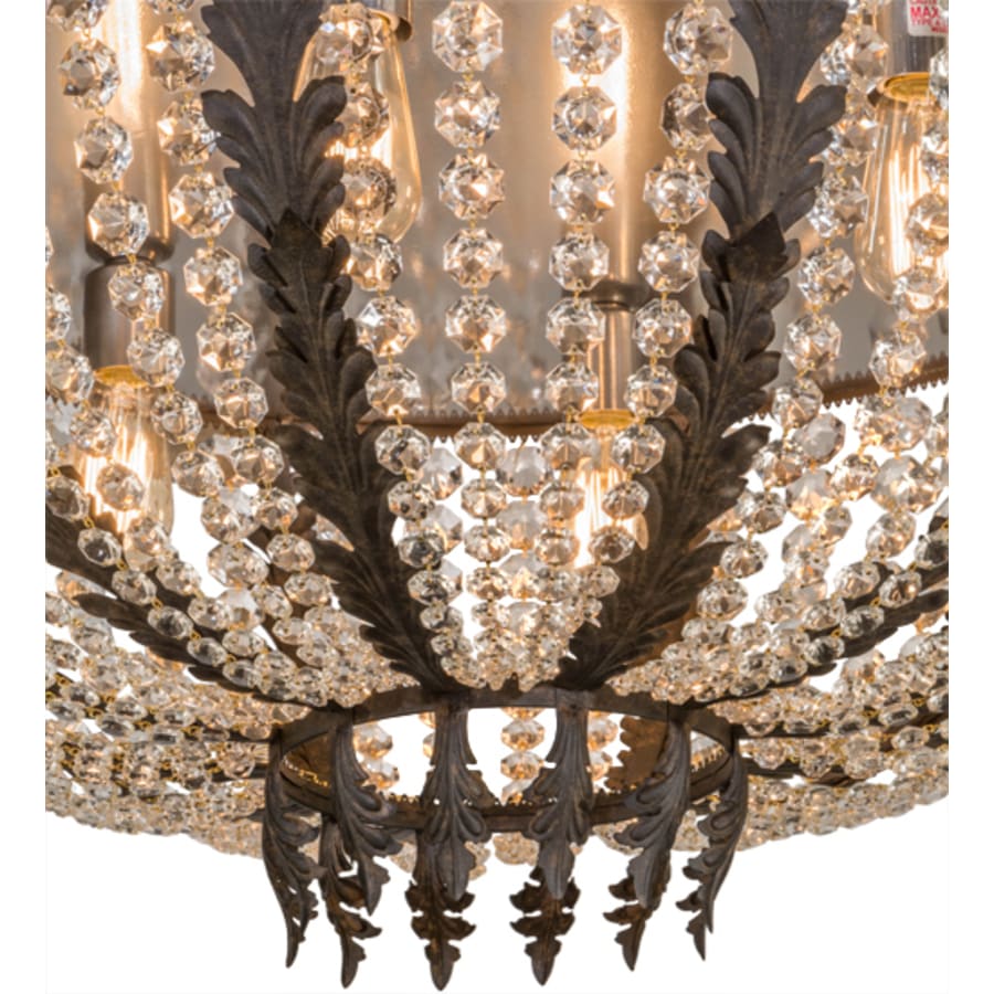 Meyda Tiffany Chrisanne 6 Light 32" Wide Flush Mount Bowl Ceiling Fixture