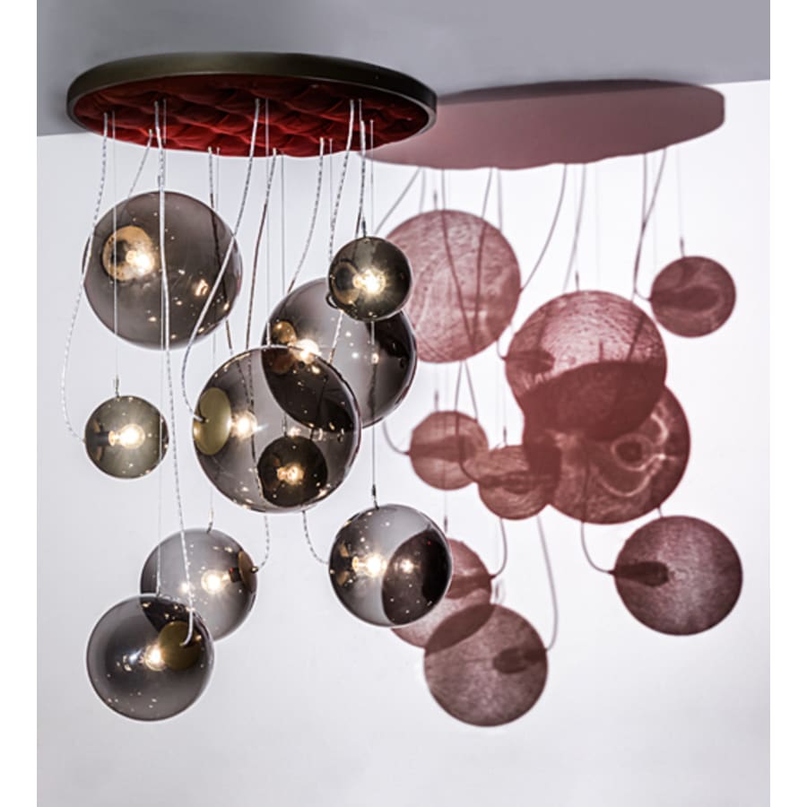 Meyda Tiffany Bola 9 Light 40" Wide Abstract Multi Light Pendant