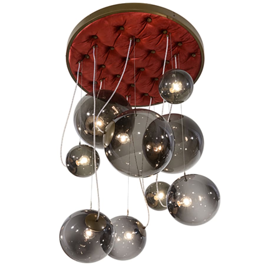 Meyda Tiffany Bola 9 Light 40" Wide Abstract Multi Light Pendant