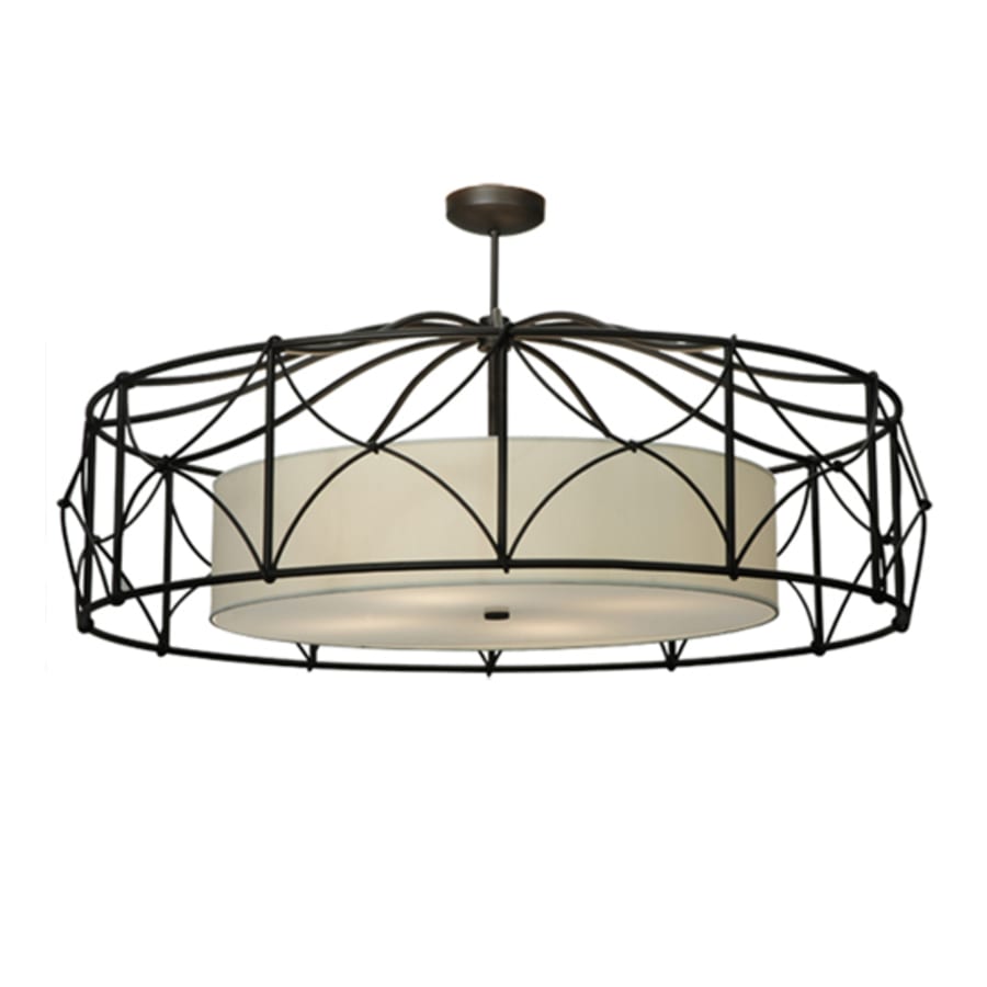 Meyda Tiffany Aspen 4 Light 53" Wide Semi-Flush Drum Ceiling Fixture