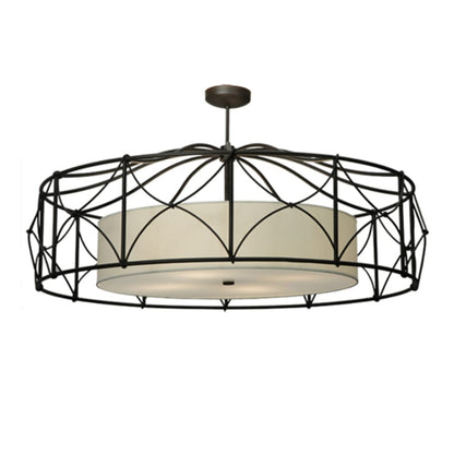 Meyda Tiffany Aspen 4 Light 53" Wide Semi-Flush Drum Ceiling Fixture