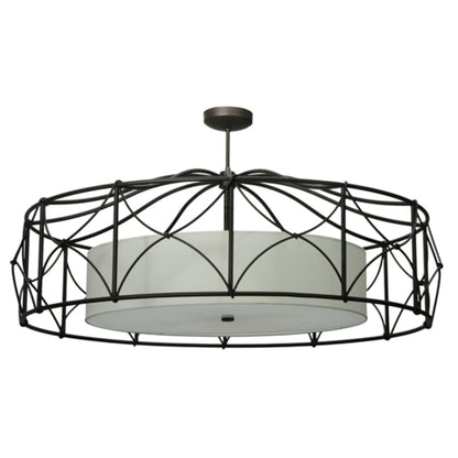 Meyda Tiffany Aspen 4 Light 53" Wide Semi-Flush Drum Ceiling Fixture