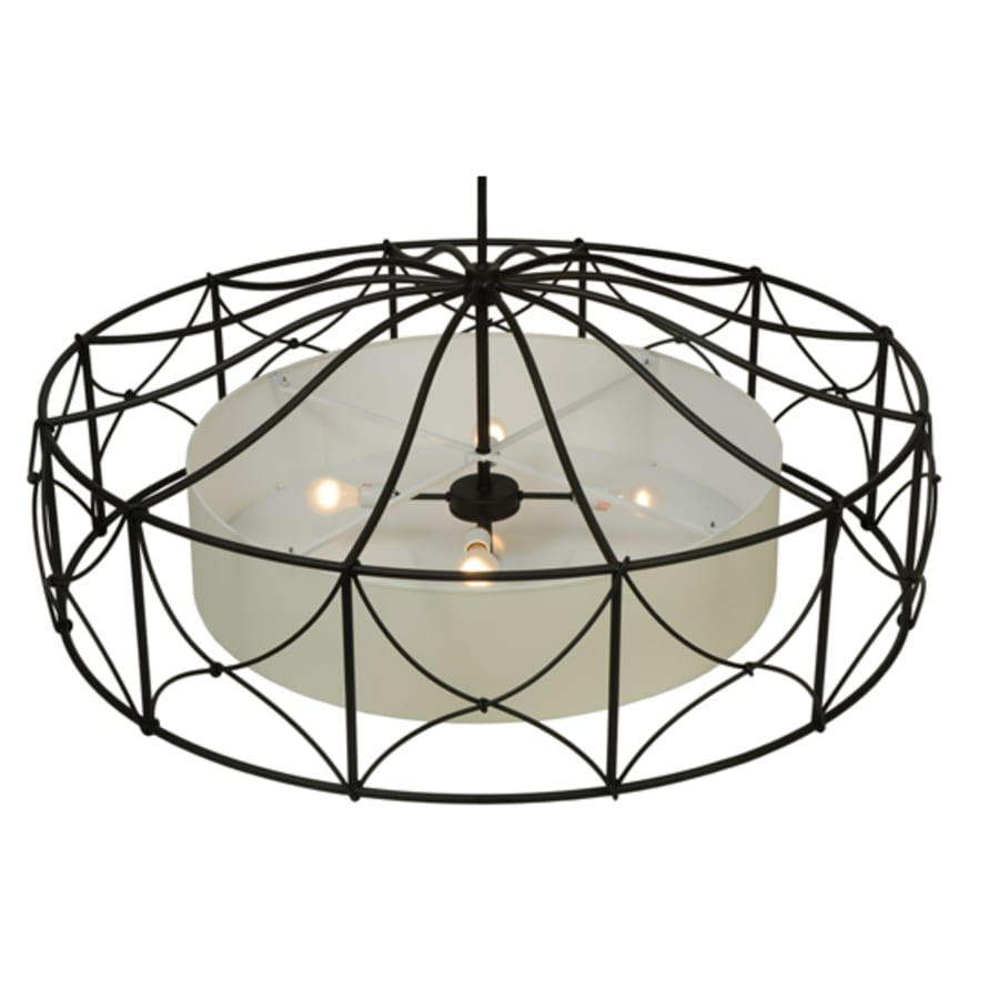 Meyda Tiffany Aspen 4 Light 53" Wide Semi-Flush Drum Ceiling Fixture