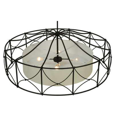 Meyda Tiffany Aspen 4 Light 53" Wide Semi-Flush Drum Ceiling Fixture
