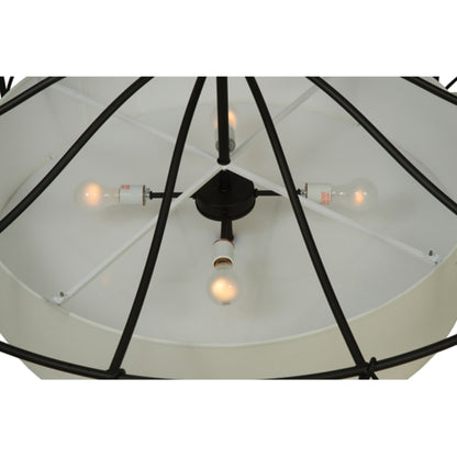 Meyda Tiffany Aspen 4 Light 53" Wide Semi-Flush Drum Ceiling Fixture