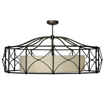 Meyda Tiffany Aspen 4 Light 53" Wide Semi-Flush Drum Ceiling Fixture