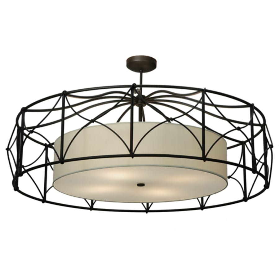 Meyda Tiffany Aspen 4 Light 53" Wide Semi-Flush Drum Ceiling Fixture