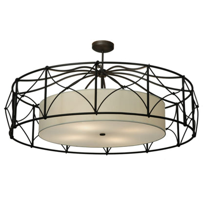 Meyda Tiffany Aspen 4 Light 53" Wide Semi-Flush Drum Ceiling Fixture