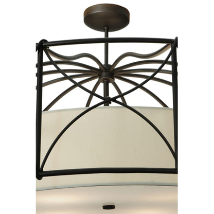 Meyda Tiffany Aspen 4 Light 53" Wide Semi-Flush Drum Ceiling Fixture