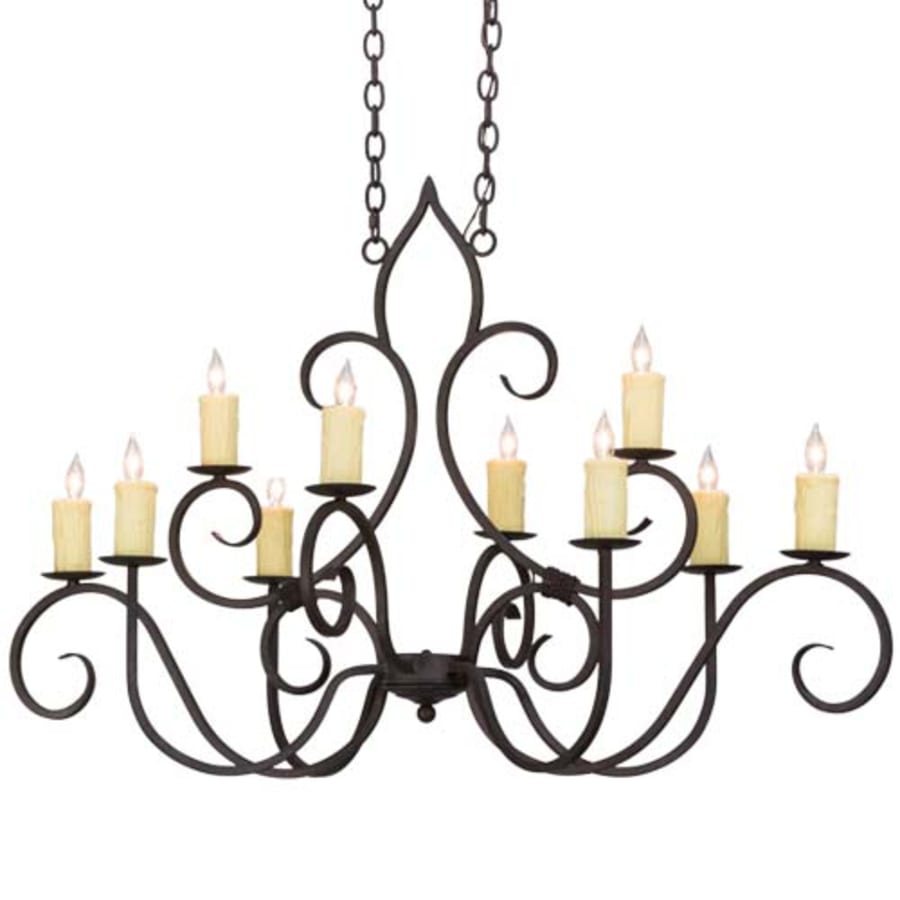 Meyda Tiffany Clifton 10 Light 48" Wide Taper Candle Style Chandelier