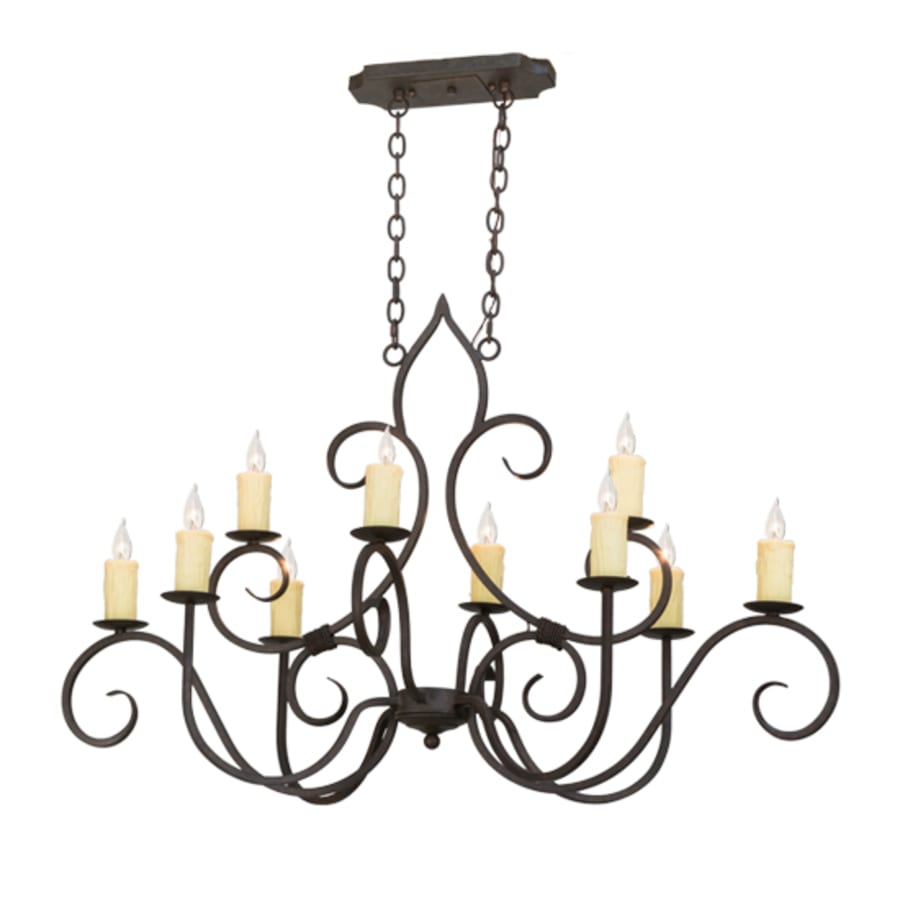 Meyda Tiffany Clifton 10 Light 48" Wide Taper Candle Style Chandelier