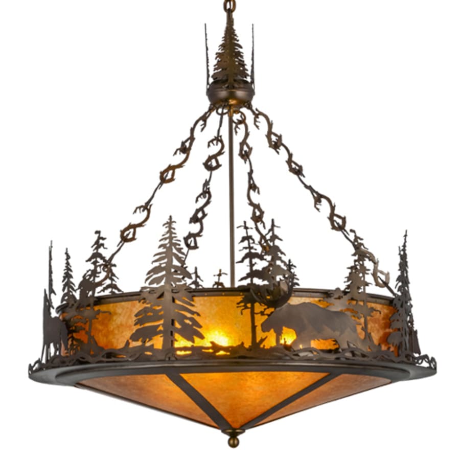 Meyda Tiffany Wildlife at Dusk 4 Light 34" Wide Pendant